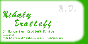 mihaly drotleff business card